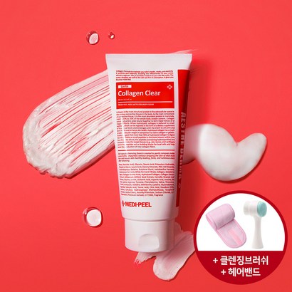 모태 아기 모공 유산균 발효물과 콜라겐 가득 폼클렌징투인원 클렌징브러쉬찍찍이 헤어밴드 3종세트