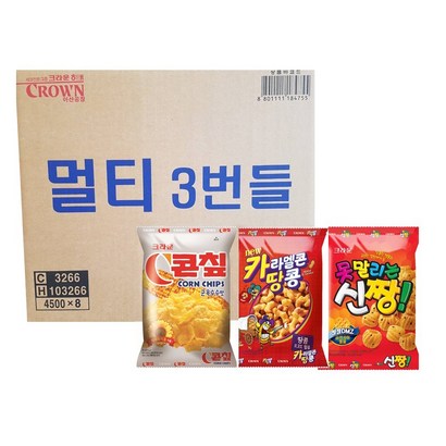 크라운 스낵멀티 3종