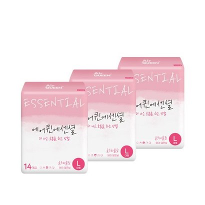 에어퀸 에센셜 생리대 대형 X3