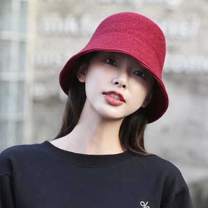 여자벙거지모자 데일리 여성모자 햇빛차단 가을 사계절 양모 캐주얼 버킷햇