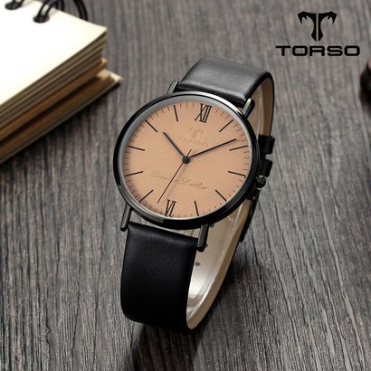 TORSO 토르소 T 레더 다이알 커플 워치 남여 가죽 손목 시계