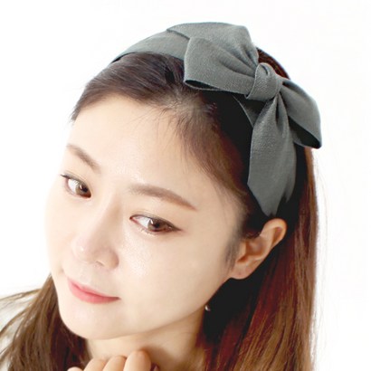 로라하 포인트 왕리본 성인 여성 헤어 머리띠 헤어밴드