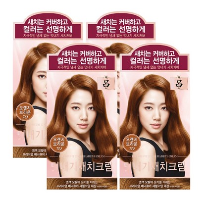 A 려 우아채 멋내기 새치크림 7O오렌지브라운x4개
