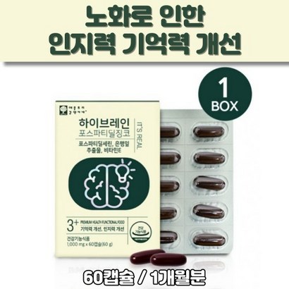 하이 브레인 포스파티딜징코 포스파티딜세린 은행잎추출물 비타민E 인지력 기억력 개선