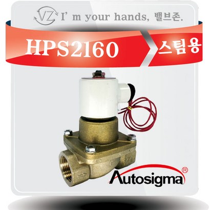 오토시그마 스팀용 솔레노이드밸브 HS2160 상시닫힘형 25A 2 WAY밸브 220V