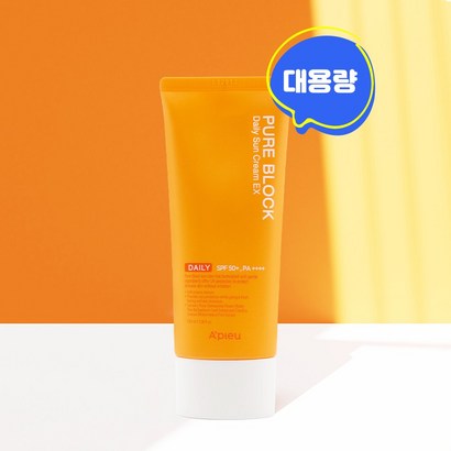 어퓨 퓨어 블록 내추럴 데일리 선크림 EX /대용량썬 리뷰후기