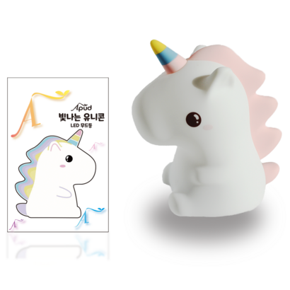 아푸드 빛나는 유니콘 무드등 침실 원터치 수면등 ED 조명 인테리어 등 취침등 AUD
