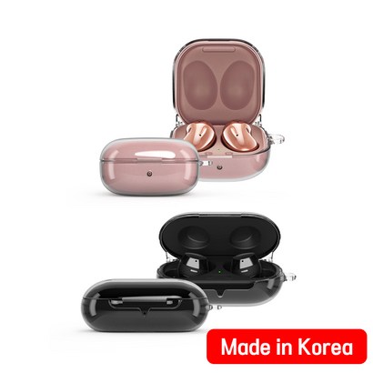 포유 버즈 2세대 버즈플러스 / 버즈라이브 / 버즈프로 C 클리어 투명 하드 키링홀 케이스 국내생산