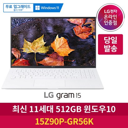 LG 그램15 15Z90P-GR56K 인텔 11세대 i5 8G 512G 윈도우10 가벼운 고성능 고용량 노트북 리뷰후기