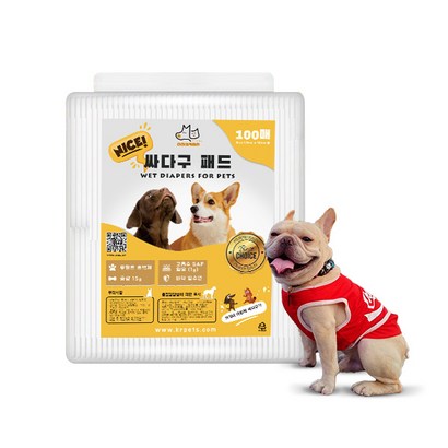 케이알펫츠 강아지 가성비 1단계 배변패드 100개입