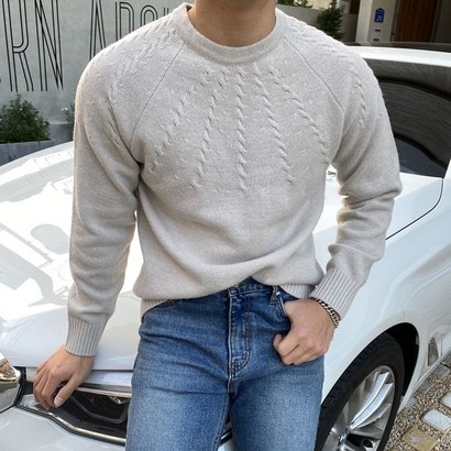 LC 꽈배기 램스울 니트 리뷰후기