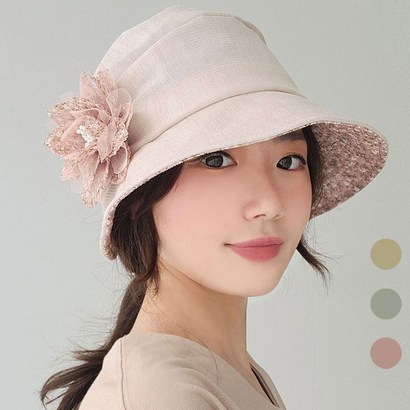 이코마켓 국내제작 고급 벨라 중년 여성모자 봄 여름 벙거지모자 미시 엄마 할머니모자 버킷햇 나들이 챙모자