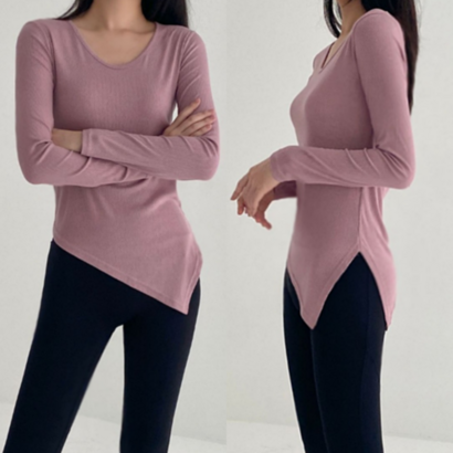 로라벨 린지 필라테스복 여성 요가복 필라테스 요가 상의 옷 커버업 운동복 탑 긴팔 복장