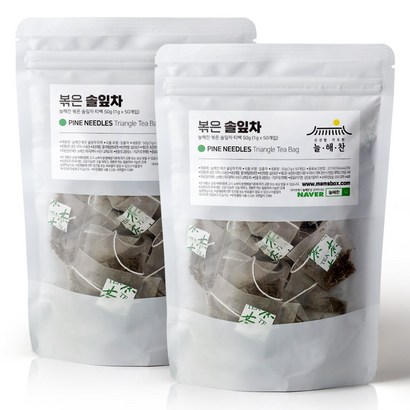 늘해찬 볶은 국산 솔잎차 티백 전통차 허브차 삼각티백 대용량