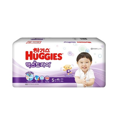 하기스 NEW 맥스드라이 밴드형 기저귀 남녀공용 특대형 5단계 리뷰후기