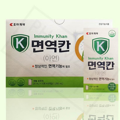 조아제약 면역칸 마시는 아연 징크 약국 면역력 영양제 30포 1개월분
