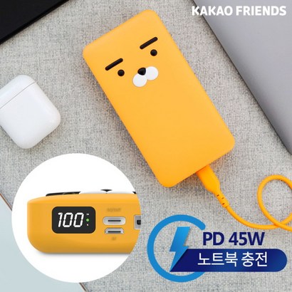 카카오프렌즈 사각 D 보조배터리 Ah USB