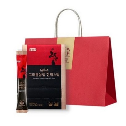 홍정관 6년근 고려홍삼정 진액스틱 쇼핑백 리뷰후기