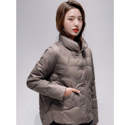 웨이브나인 루즈핏 겨울 가을 물결 경량패딩 오리털 여성 자켓