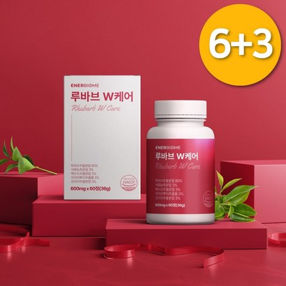 루바브 W케어 석류 백수오 오미자 치커리 뿌리 추출물 60정
