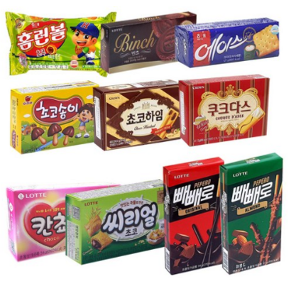 롯데 해태 크라운 오리온 과자 10종세트 리뷰후기