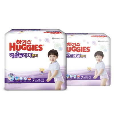 하기스 NEW 맥스드라이 팬티형 기저귀 남아용 특점보형 7단계 리뷰후기