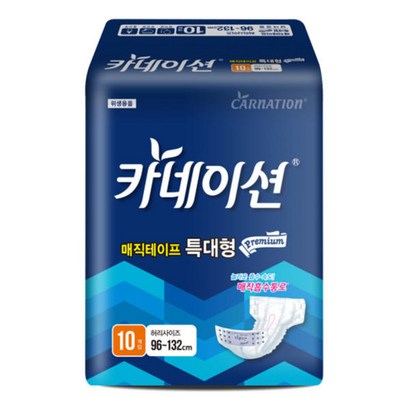 카네이션 성인용기저귀/겉기저귀/프리미엄 매직테이프 10매* 80매
