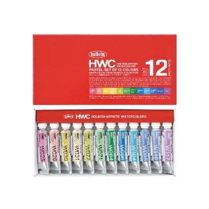 홀베인 수채화물감 파스텔컬러 HWC 12색