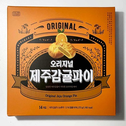 청우식품 제주감귤파이 14개입/과자 쿠키