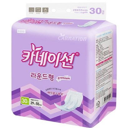카네이션 성인용기저귀/속기저귀/라운드형 30매*