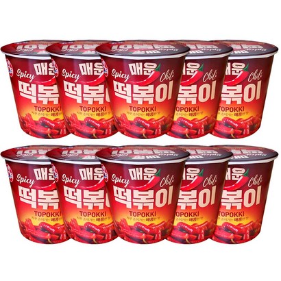 케이밥 컵떡볶이 매운맛 치즈 짜장 10입