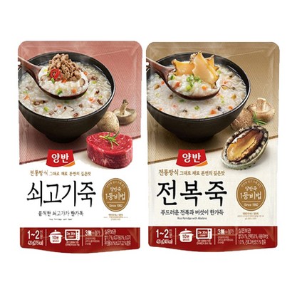 동원 양반 전복6쇠고기6 2종 파우치 죽