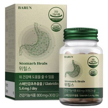 바른 위힐스 1개월분 / 위힐스 감초추출물 위건강 헬리코박터균억제
