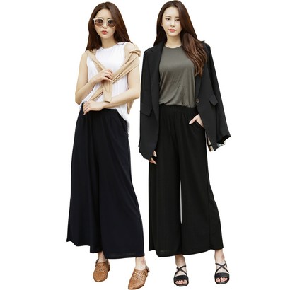 핑크스타 대나무 쿨링 와이드팬츠 리뷰 후기
