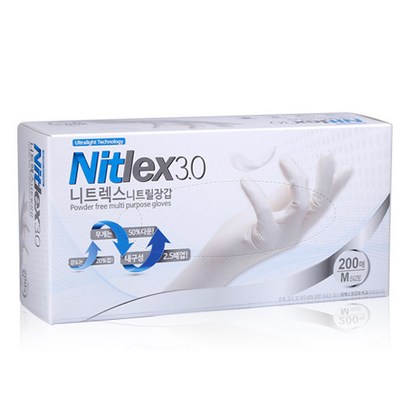 니트렉스 30 니트릴 장갑 화이트