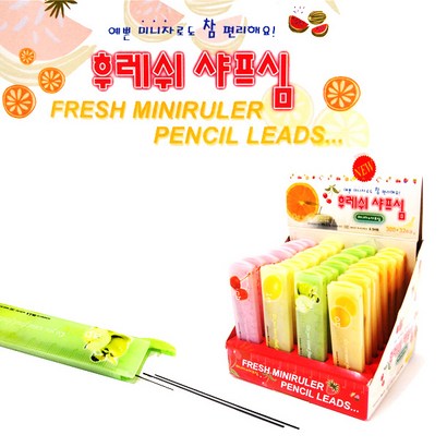 후레쉬 샤프심 HB 미니자 펜슬 보통심 0/1각32개입