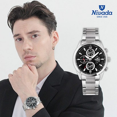NIVADA 니바다 남성용 멀티펑션 메탈시계 1009 쇼핑백 증정 리뷰후기