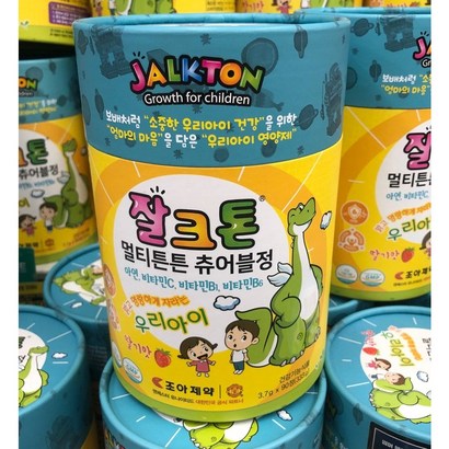 조아제약 잘크톤 멀티튼튼 츄어블정 딸기맛
