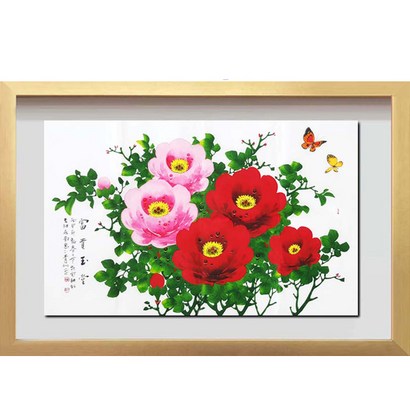 목단그림 나비그림 풍수에좋은 부자되는 유화 생기 그림 액자 목단과 리뷰 후기