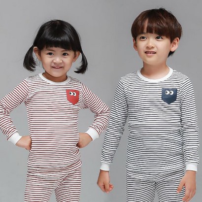 알록달록 아동용 30수후라이스 긴팔내의 유아내복 아동내의 주니어실내복 잠옷 9부