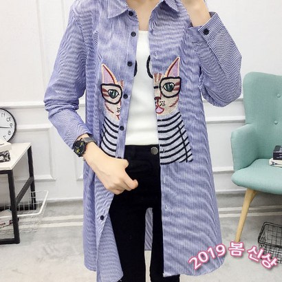 Joyce sho 롱남방셔츠 롱셔츠 롱남방 봄남방 여성남방 여성셔츠 봄롱남방 체크