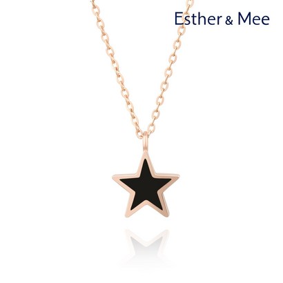 에스더앤미 14K 큐트 블랙 별 목걸이
