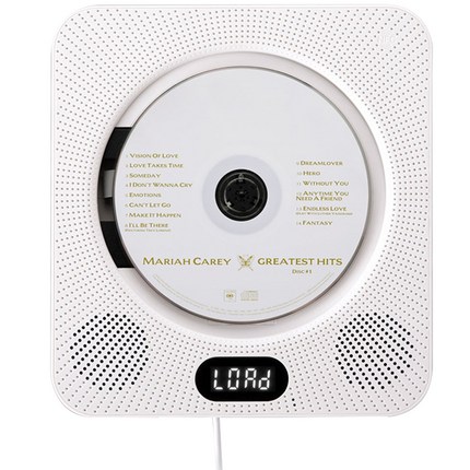 인비오 벽걸이용 CD DVD 블루투스 플레이어 WM-01BT, 화이트