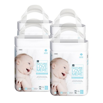 네이쳐러브메레 매직 슬림 핏 팬티형 기저귀 점보형(13kg~), 72매