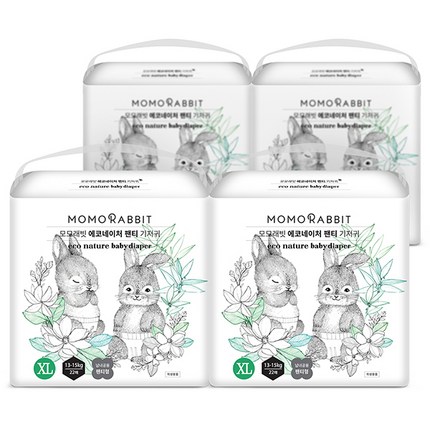 모모래빗 에코네이처 팬티기저귀 특대형 XL, 88매