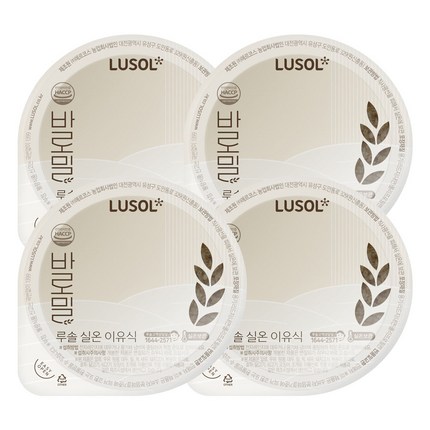 루솔 실온 이유식 바로밀 2단계 한우세트, 쌀, 한우, 바나나, 브로콜리, 단호박, 4개