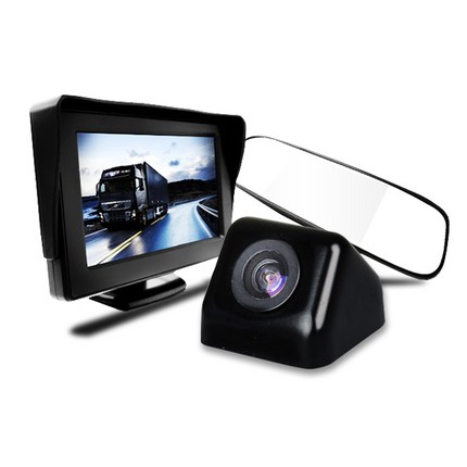 아이소라 승용차용 후방카메라 풀세트 OV-004S, 16.OV-004S 블랙+3.5인치 룸미러형
