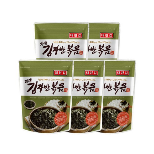 대천김 파래 김자반, 5개, 60g