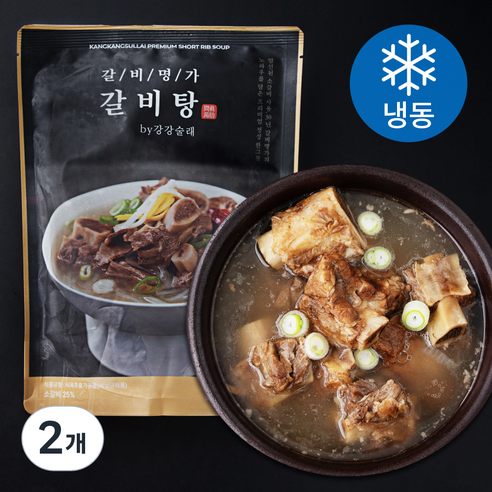 강강술래 갈비명가 갈비탕 (냉동), 1kg, 2개