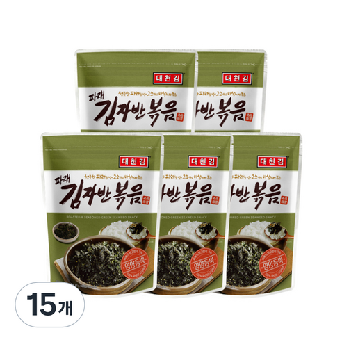 대천김 파래 김자반, 60g, 15개